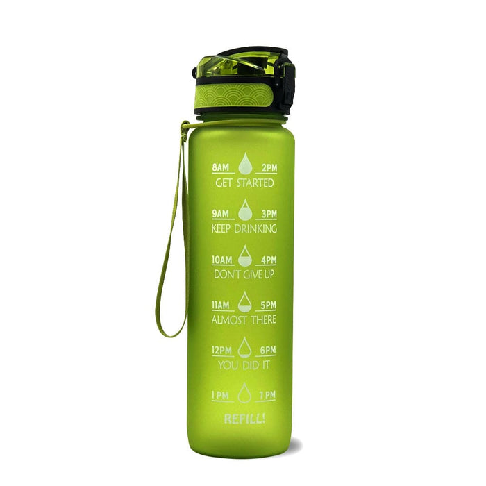 1-Liter-Tritan-Wasserflasche mit Time-Marker-Bounce-Abdeckung