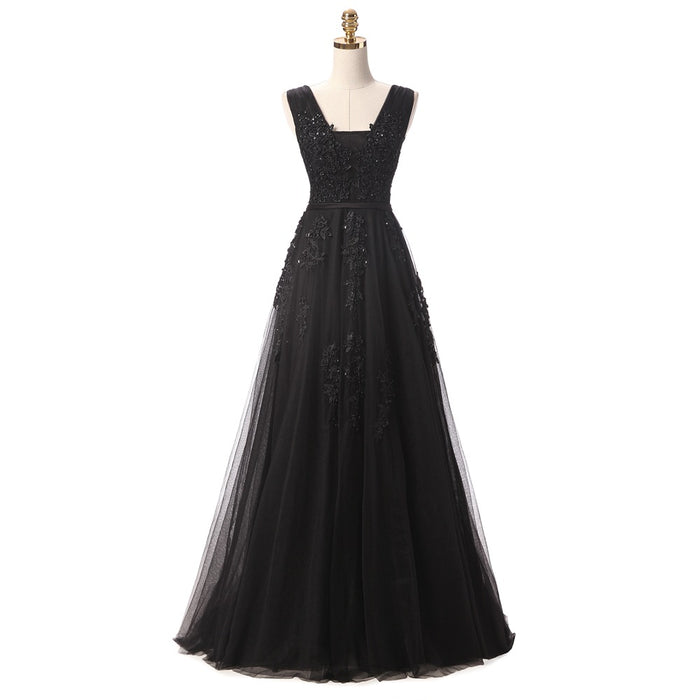 Robe De Soiree SSYFashion-Vestidos De Noche largos con espalda descubierta para novia, vestido Formal elegante para banquete, encaje verde con cuello en V