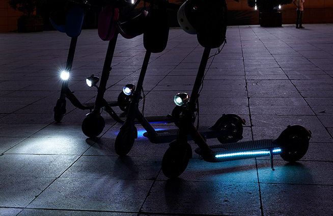 Linterna de tira LED, lámpara de barra RGB, Scooter Eléctrico, monopatín, luz de seguridad nocturna, Lámpara decorativa