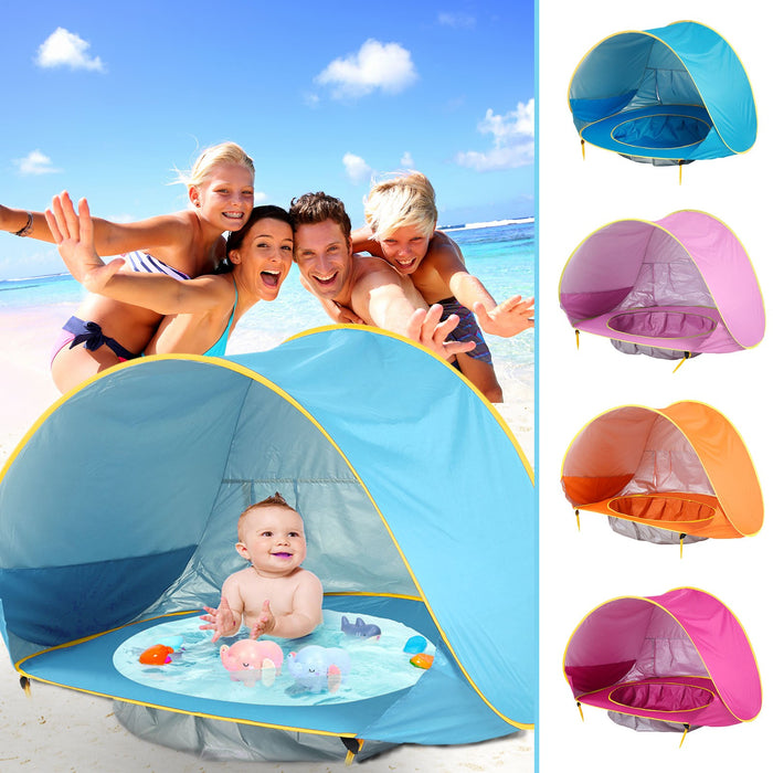 Tenda da spiaggia per bambini Tenda da campeggio per bambini Facile da piegare Tenda da sole impermeabile con protezione UV
