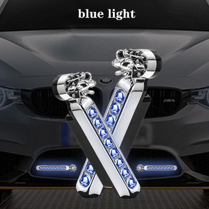 2 uds No necesita fuente de alimentación externa energía eólica luz de día LED coche DRL luz de conducción diurna tira de lámpara RGB motocicleta Stying