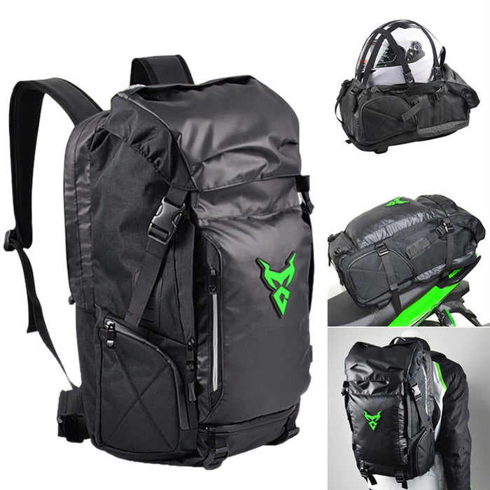 Mochila de viaje multifuncional para motocicleta, bolso para casco de hombro
