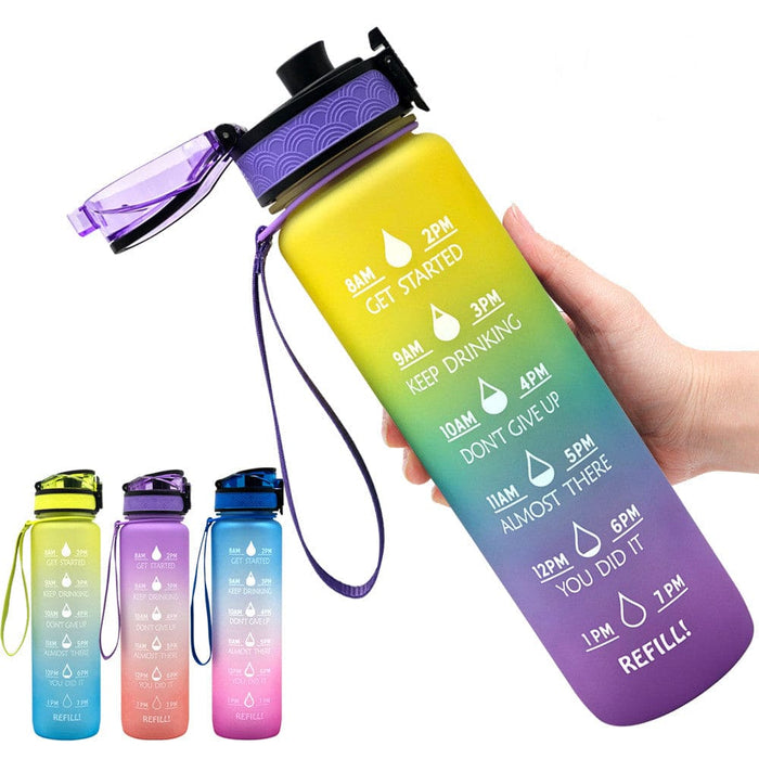 1-Liter-Tritan-Wasserflasche mit Time-Marker-Bounce-Abdeckung