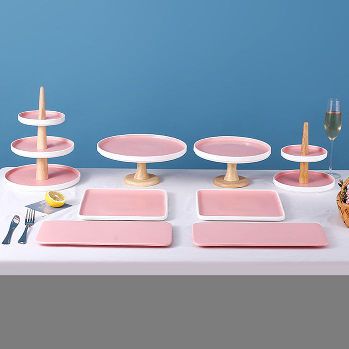 Juego de soporte de exhibición para decoración de mesa de postre y bandeja para pasteles