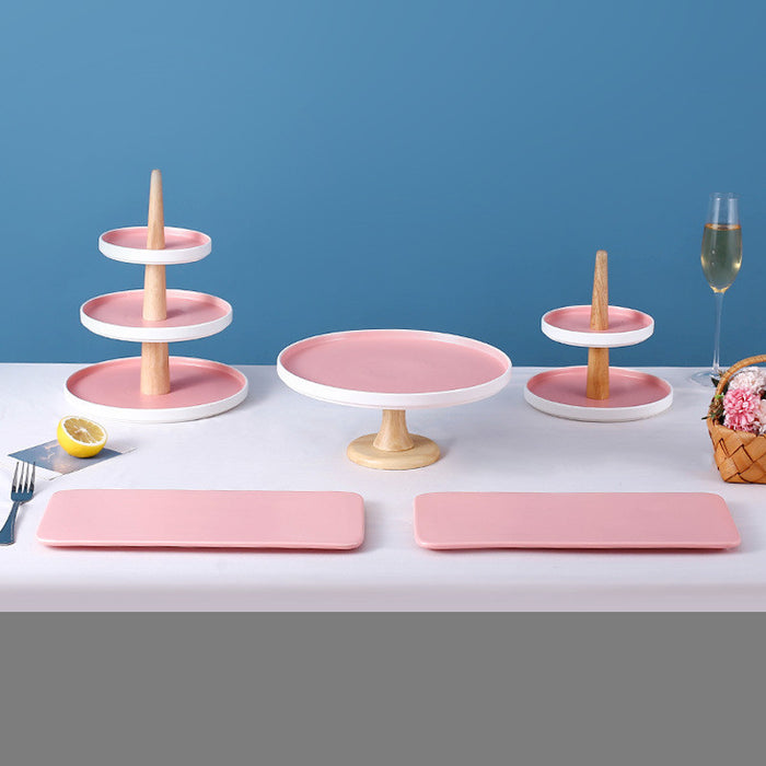 Juego de soporte de exhibición para decoración de mesa de postre y bandeja para pasteles
