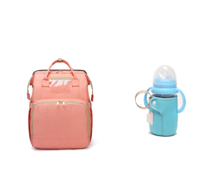 Versión de carga USB Mochila para cama de mamá plegable de gran capacidad multifunción