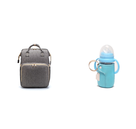 Versión de carga USB Mochila para cama de mamá plegable de gran capacidad multifunción