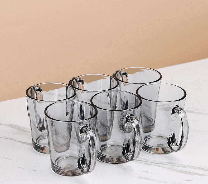 Taza de cristal marrón con luz de lujo para mujer, tetera de té resistente al calor para verano, juego para el hogar y la sala de estar