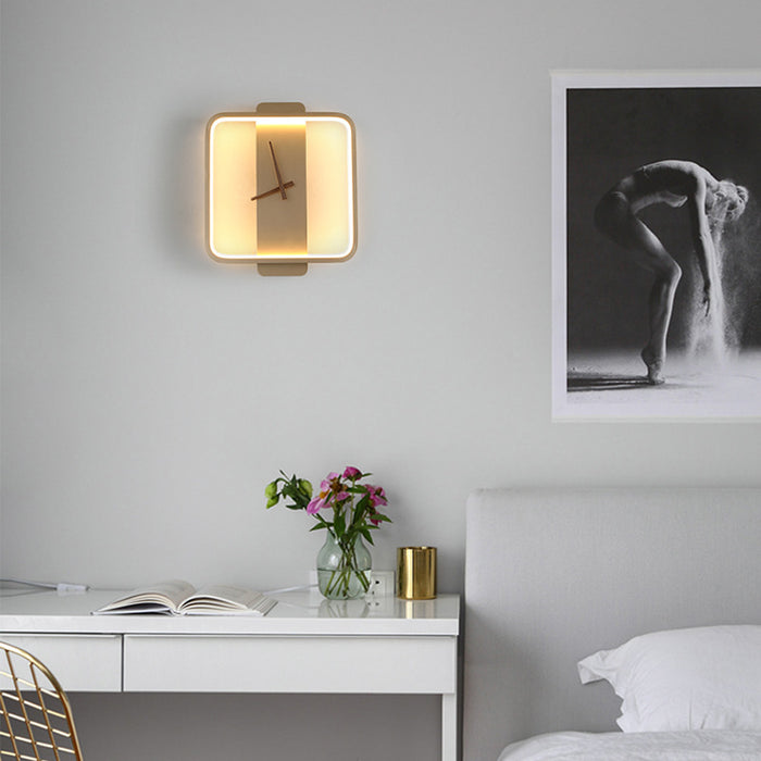Lampada da parete nordica Lampada da comodino per camera da letto Lampada modellante per orologio