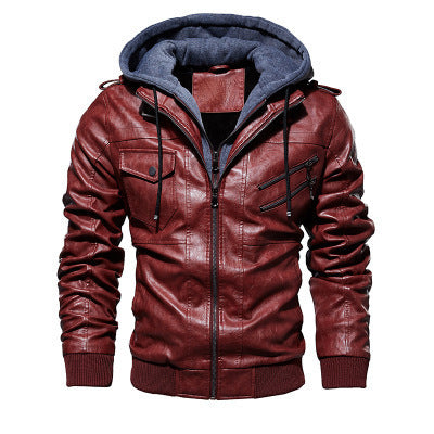 Veste en cuir de moto pour hommes, coupe cintrée, fermeture éclair Oblique, manteaux de motard en cuir PU, mode hiver automne, Streetwear chaud