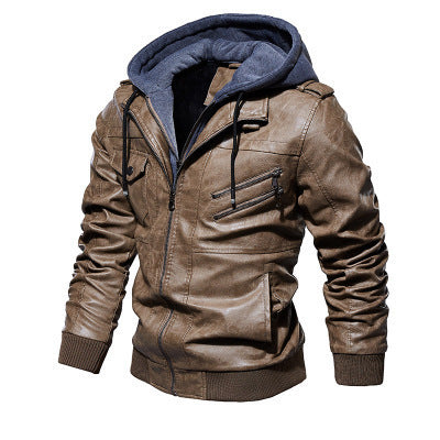 Veste en cuir de moto pour hommes, coupe cintrée, fermeture éclair Oblique, manteaux de motard en cuir PU, mode hiver automne, Streetwear chaud