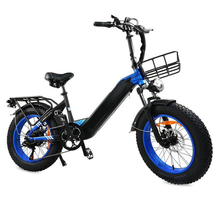 Bicicleta eléctrica con motor de 500W para adultos, bicicleta con neumáticos anchos de 20 x 4 pulgadas, bicicleta eléctrica de montaña con batería extraíble de 7 velocidades 48V 25MPH