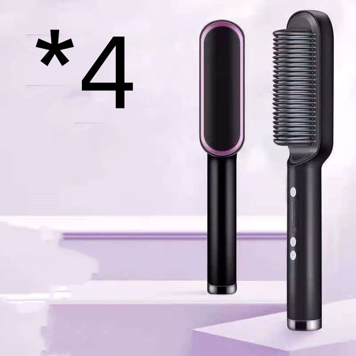 Neuer 2-in-1-Haarglätter mit heißem Kamm und negativem Ionen-Curling