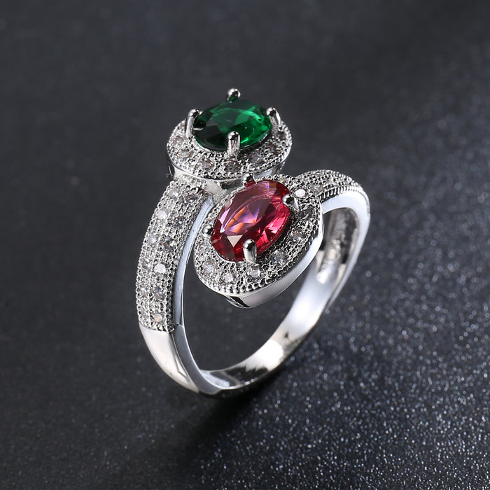 Jewelry Halo Zircon Ring For Women