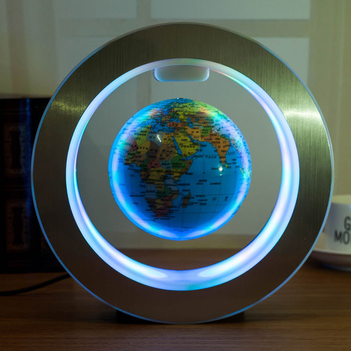 Mappa del mondo a LED rotonda Globo galleggiante Luce a levitazione magnetica Magia antigravità