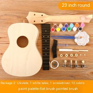 Ukulele Diy Small Guitar Handmade Material Kit Painted