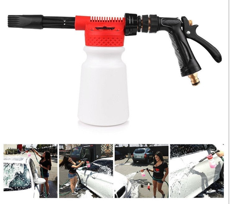 Pistola de espuma multifuncional para limpieza de coche, pulverizador de champú y jabón de agua, 900ml para furgoneta, motocicleta y vehículo