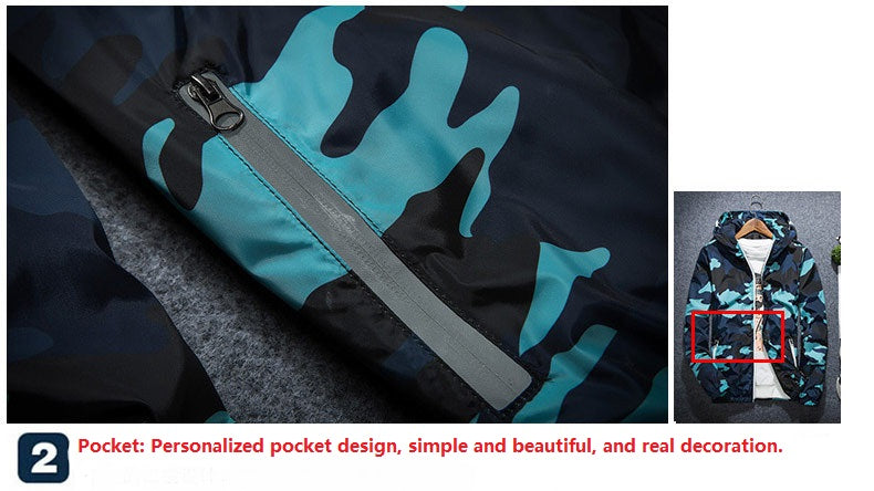 Men Jacket Fashion Windbreaker For All Seasons Casual Mens Zipper Coat