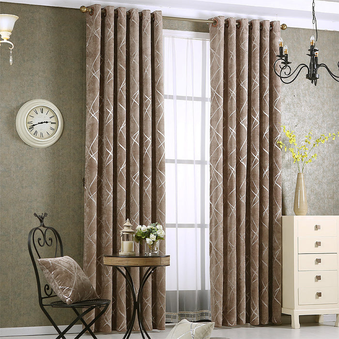Rideaux occultants en Chenille de couleur unie, simples, modernes et légers, pour salon de luxe