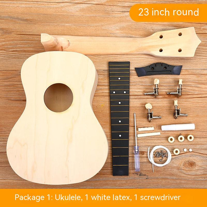 Ukulele Diy Small Guitar Handmade Material Kit Painted