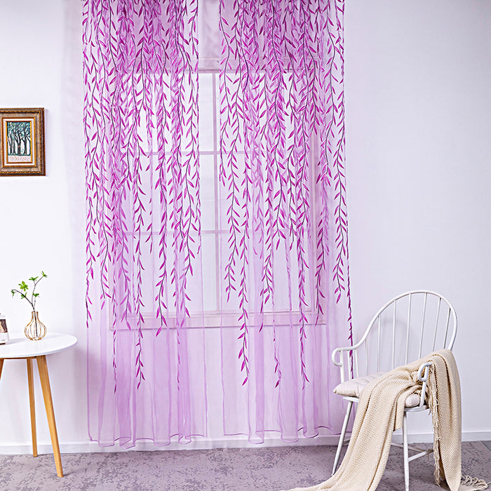Cortinas de impresión Offset de mimbre de sauce invertido, pantallas de ventana de impresión, pantallas de ventana de balcón para sala de estar