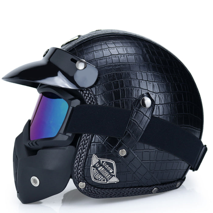 Casco De Moto Retro Motocicleta Masculina