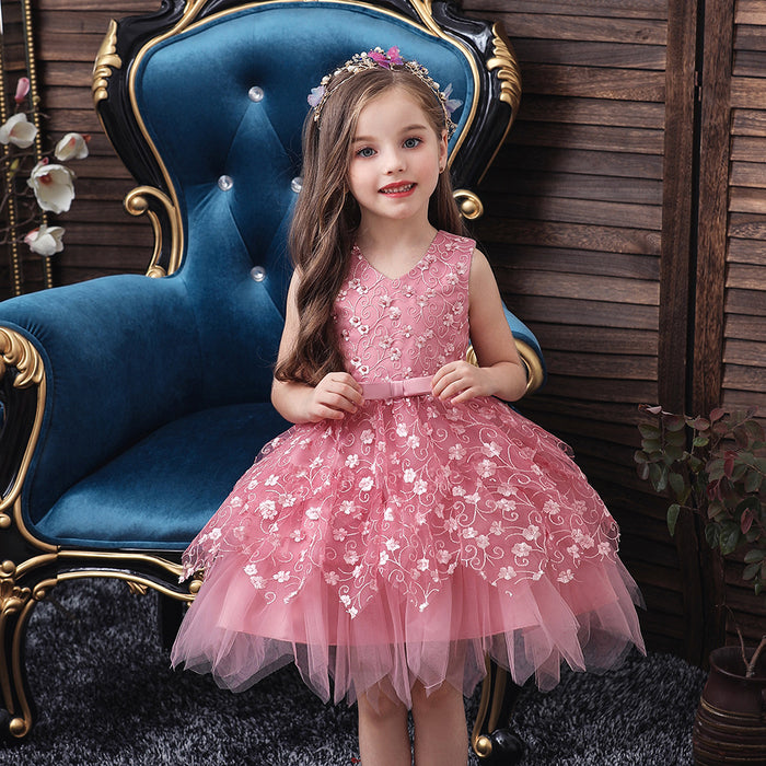 Roupas para bebês meninas, vestidos de jardim de infância para crianças médias e pequenas