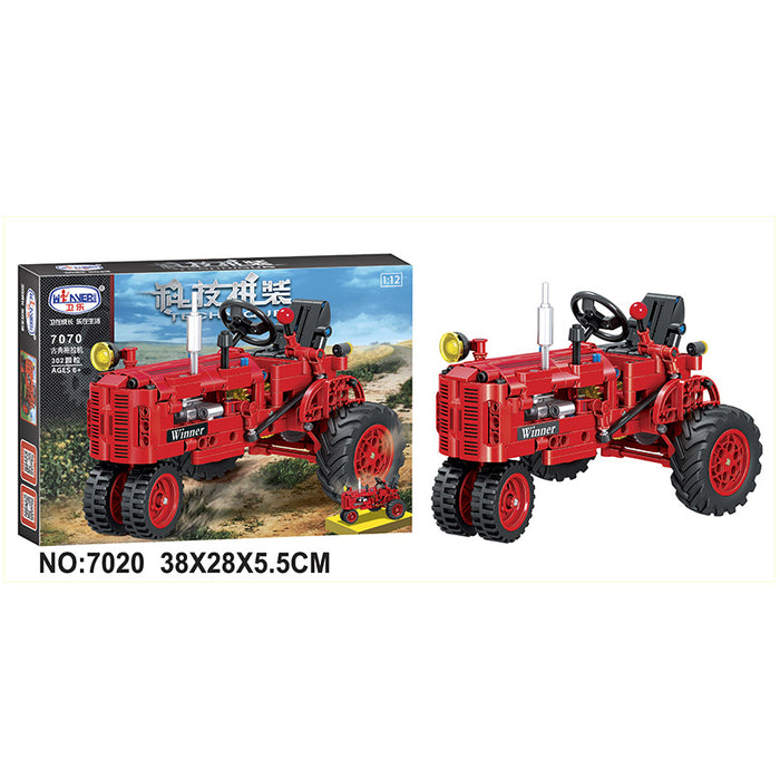 Modelo de tractor de montaje de rompecabezas.