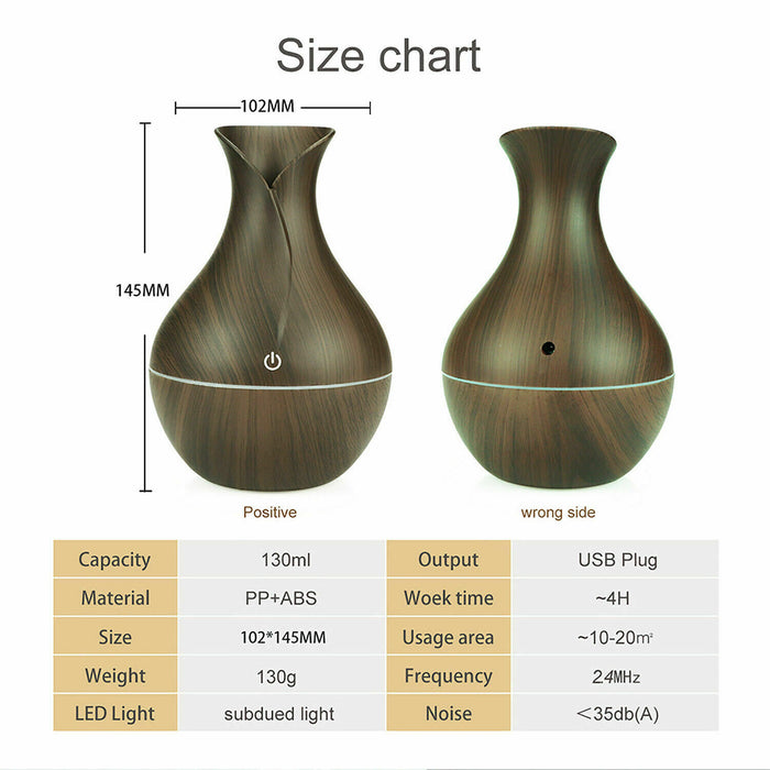 Umidificatore ad ultrasuoni Diffusore di olio Purificatore d'aria Aromaterapia con luci a LED