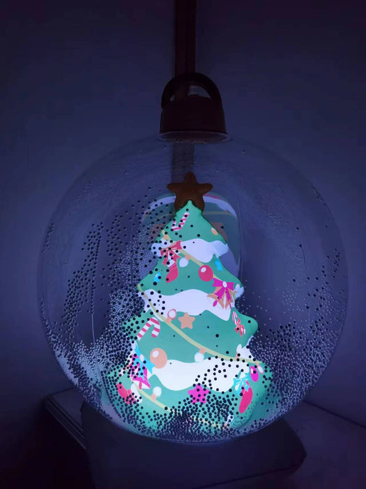 Manualidades inflables para colgar bolas de Navidad