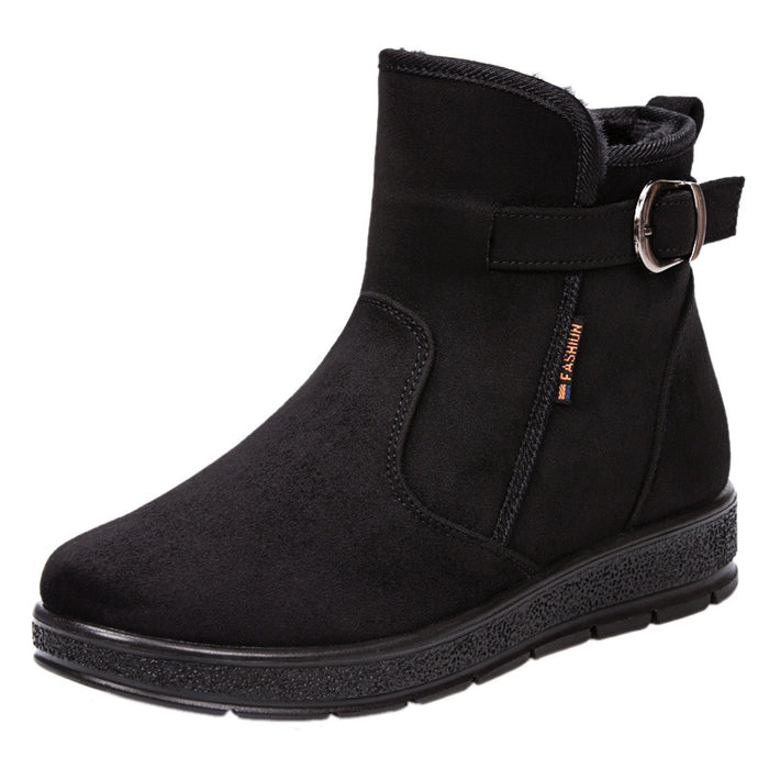 Botas de algodón de tubo corto cálidas con forro polar Plus