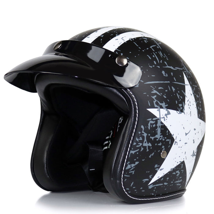 Casco De Moto Retro Motocicleta Masculina