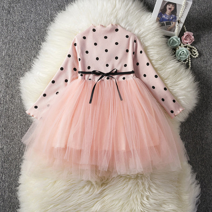 Bebê meninas primavera inverno manga longa tutu vestidos de renda infantil recém-nascido 1st aniversário festa roupas vestido batismo casual wear