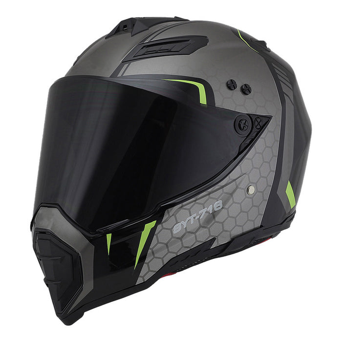 Hermoso casco todoterreno para motocicleta de cobertura completa