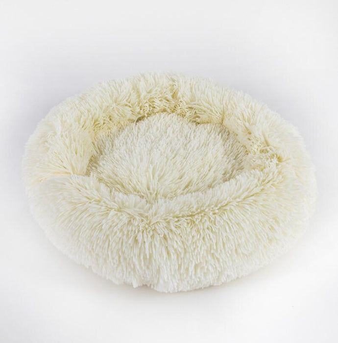 Hundebetten für kleine Hunde, runde Plüsch-Katzenstreu-Zwinger, Haustier-Nest-Matte, Welpenbetten