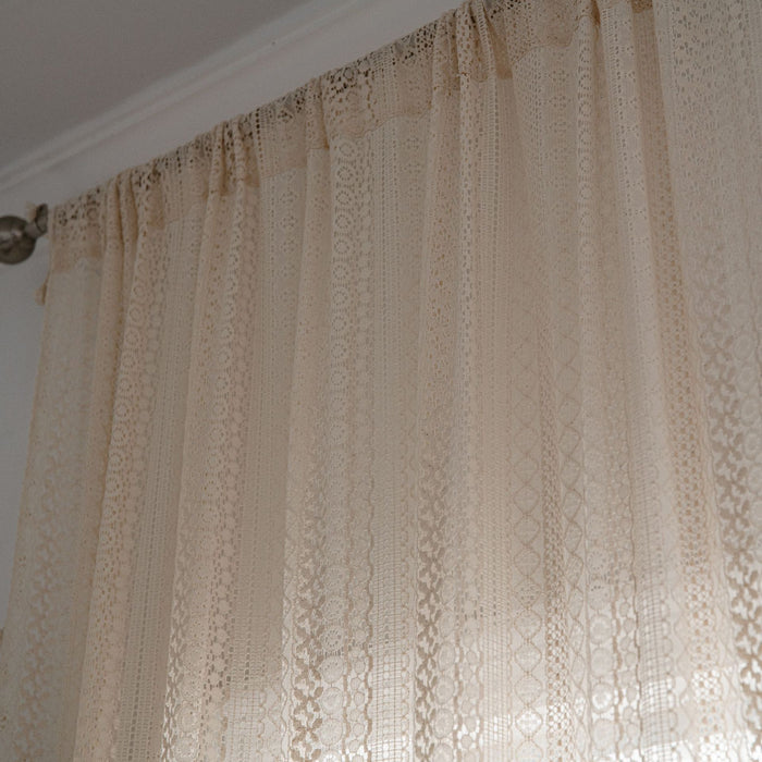 Rideau au crochet creux translucide American Country