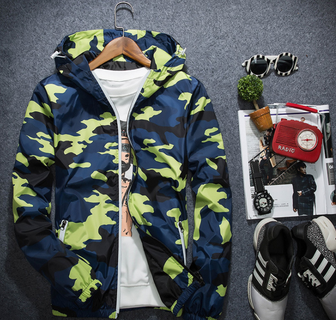 Men Jacket Fashion Windbreaker For All Seasons Casual Mens Zipper Coat