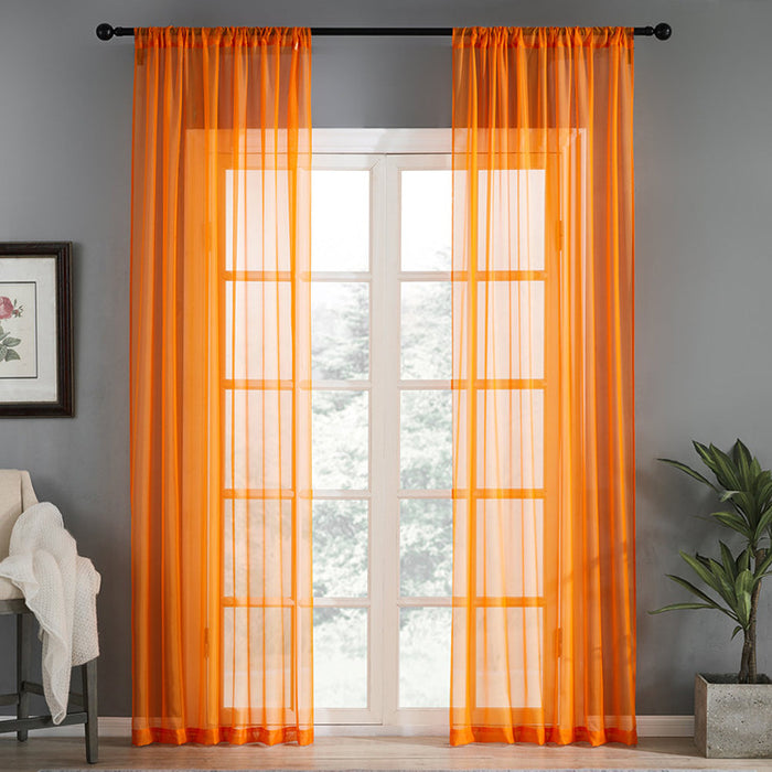 Pantalla de ventana de lino y algodón de color puro, moderna y sencilla