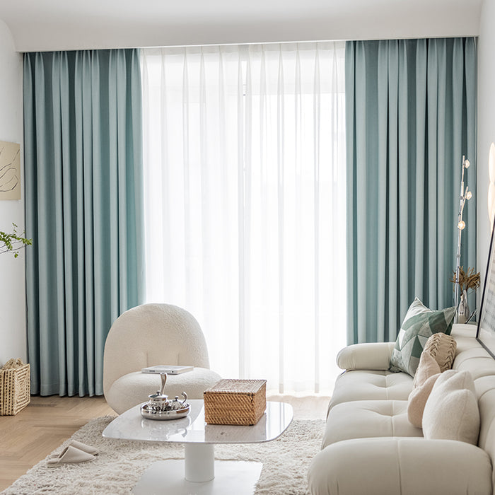 Cortinas de color sólido de grano de trigo para sala de estar y dormitorio