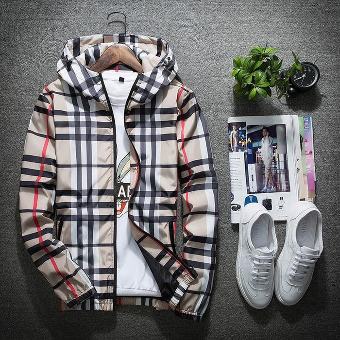 Men Jacket Fashion Windbreaker For All Seasons Casual Mens Zipper Coat