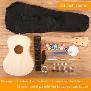 Ukulele Diy Small Guitar Handmade Material Kit Painted