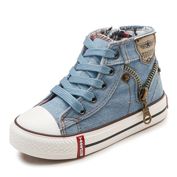 Children Casual Shoes Boys Girls Sport Shoes Breathable Denim Sneakers Kids Canvas Shoes Baby Boots