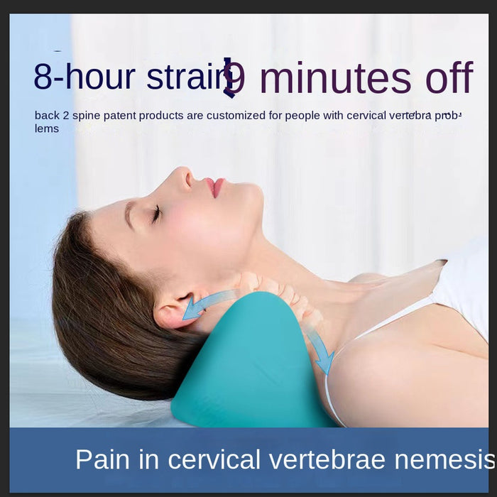 Almohada de masaje de columna cervical, masajeador de cuello de acupresión por gravedad, almohada de columna cervical, almohada de masaje de hombros y cuello, corrector de tracción para el hogar