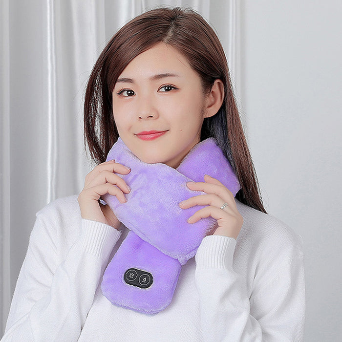 Frauen & Männer Weiche Temperaturkontrolle Schmerzlinderung Halswirbel Massage Schulter Nacken Wrap USB Beheizter Schal