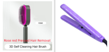 Selbstreinigende Haarbürste für Frauen. Ein-Tasten-Reinigungsairbag gegen Haarausfall