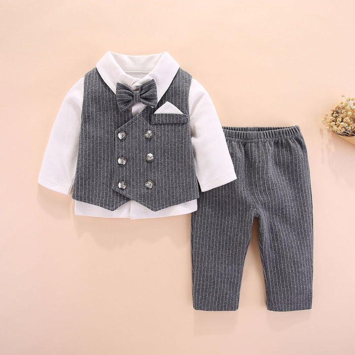Bebé nuevo estilo caballero guapo ropa dividida
