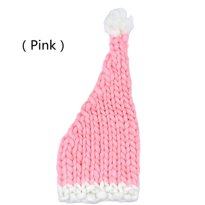 Cappello di lana natalizio Cappello invernale caldo sciolto creativo lavorato a mano da Babbo Natale Cappello da genitore-figlio Felice anno nuovo