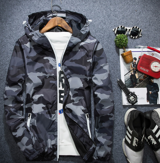 Men Jacket Fashion Windbreaker For All Seasons Casual Mens Zipper Coat