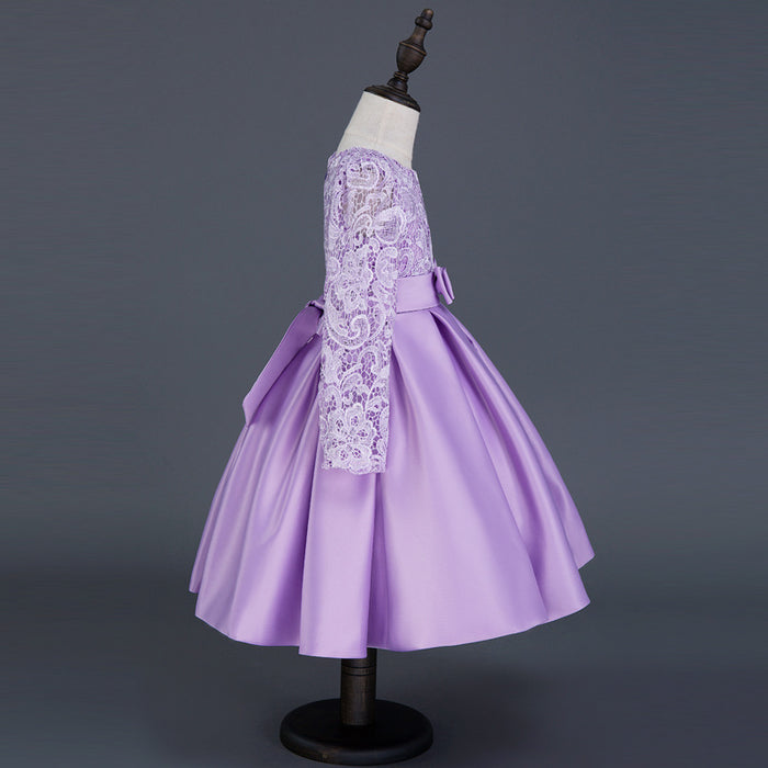 Girl's dress princess dress long sleeve flower girl dress