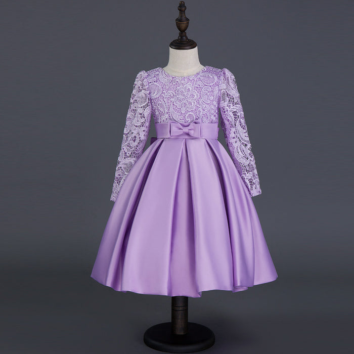 Girl's dress princess dress long sleeve flower girl dress